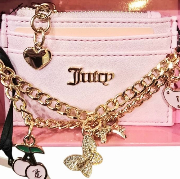 Juicy Couture Charm Card Case- Pink - Picture 2 of 6